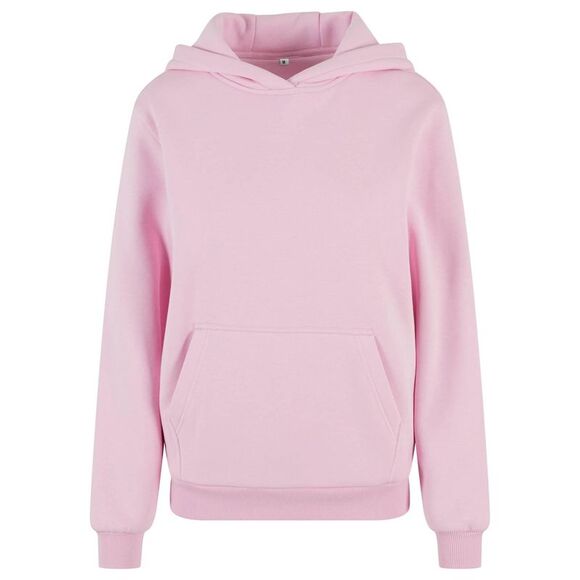 Build Your Brand Womens/Ladies Fluffy Hoodie / Soft Pink